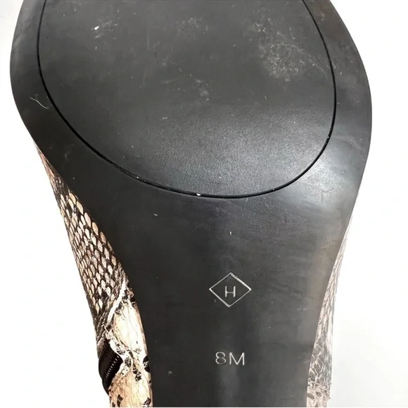Halogen python snakeskin booties heels sz 8 - Picture 14 of 16